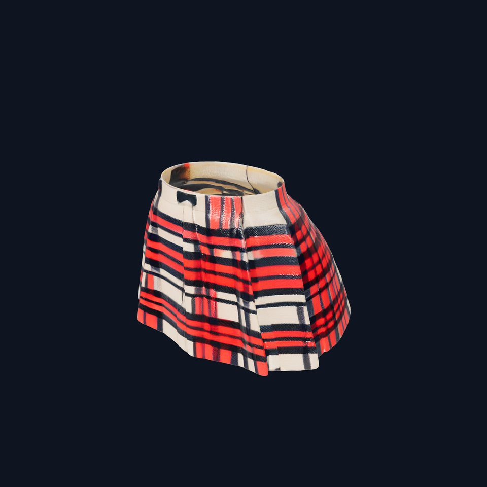 Plaid Skirt Model Pack for Fashion Visualizations